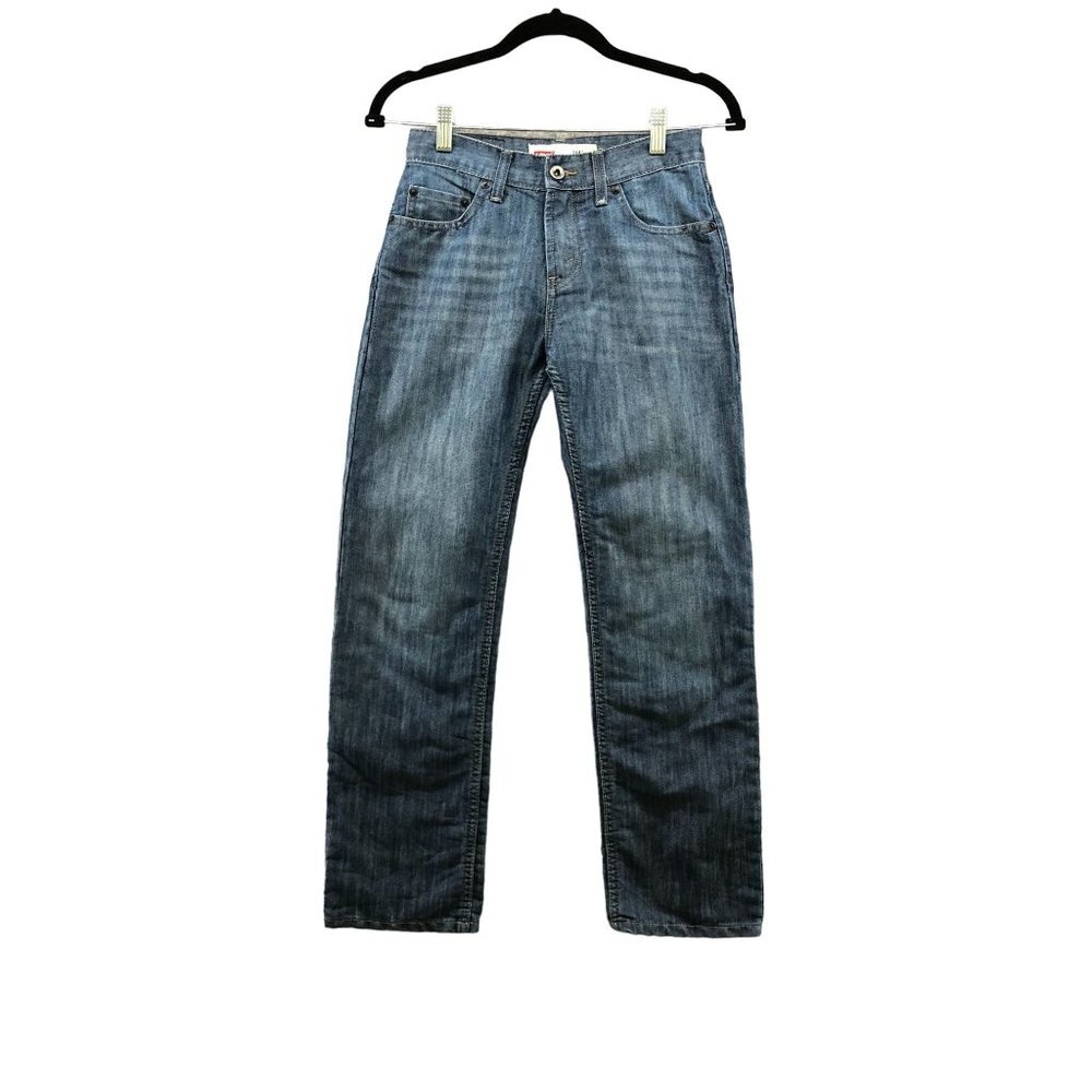 Levi's Boys Size 14 514 Straight Jeans 27 x 27 Blue Stretch Medium Wash Youth